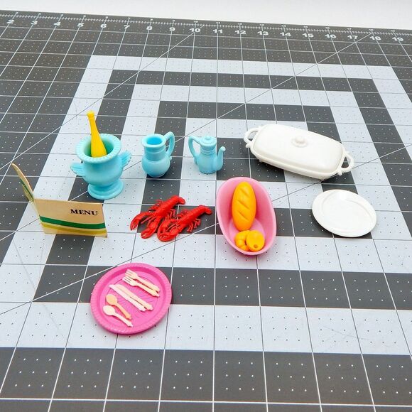 Mattel Dance Magic Barbie Dinner For Two 1990 Replacement Accessory Lot Food - Picture 1 of 6